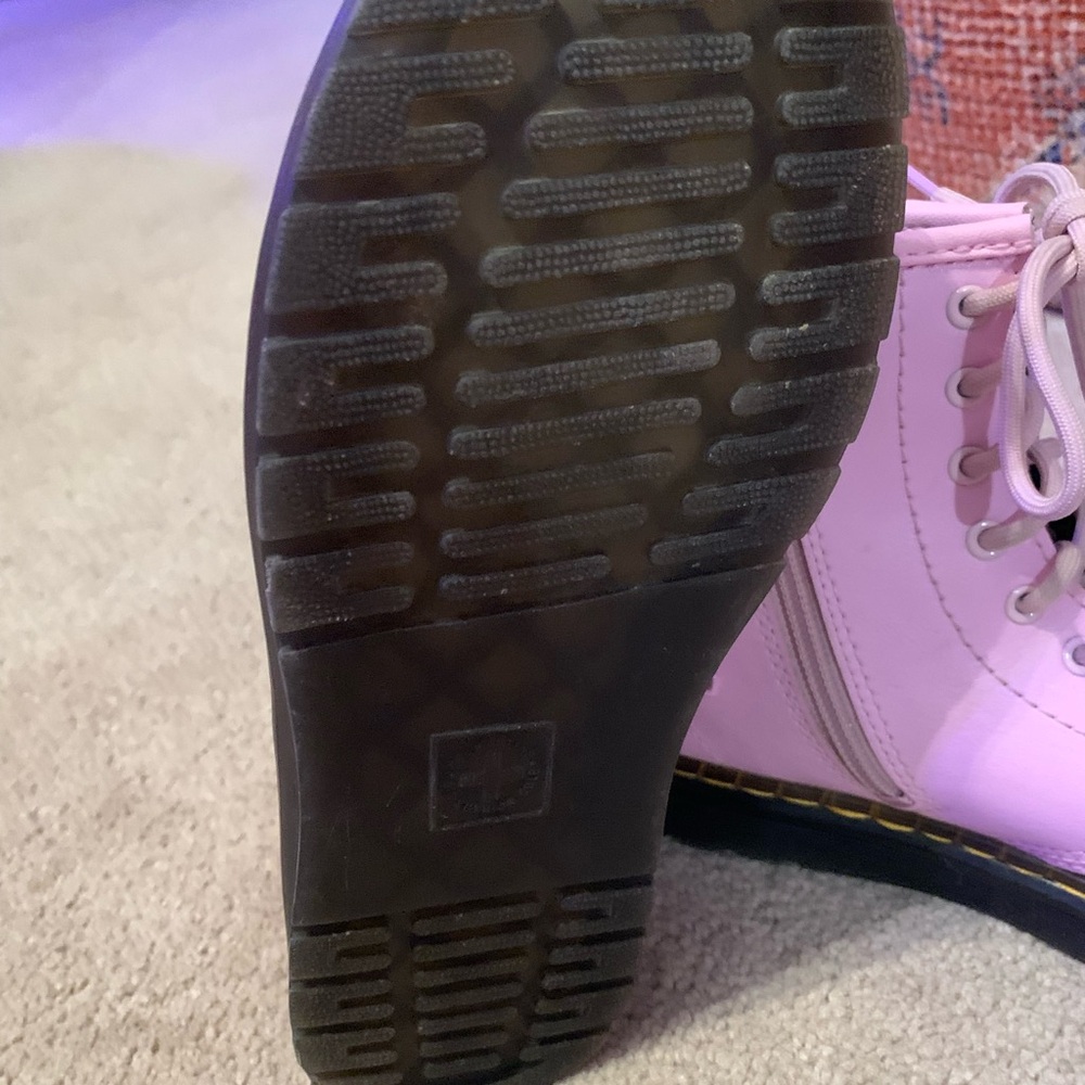 Dr. Martens Women's Light Pink Combat Boots - Picture 2 of 5